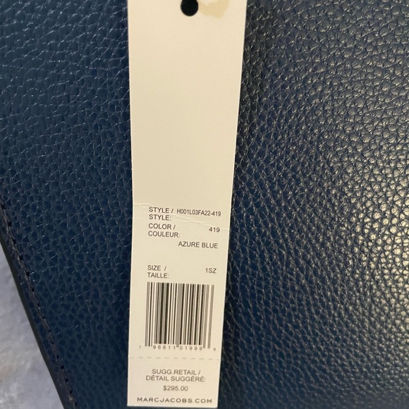 MARC JACOBS MICRO LEATHER TOTE H001L03FA22 AZURE BLUE - Picture 8 of 9